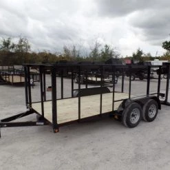 Utility Trailer 6.4' X 14' With 4ft Rails and 3500lb Axles -Cheap Trailers Store sam 4692 2