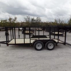 Utility Trailer 6.4' X 14' With 4ft Rails and 3500lb Axles -Cheap Trailers Store sam 4693 2