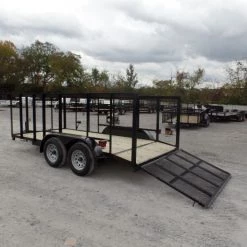 Utility Trailer 6.4' X 14' With 4ft Rails and 3500lb Axles -Cheap Trailers Store sam 4695 2