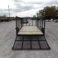 Utility Trailer 6.4' X 14' With 4ft Rails and 3500lb Axles -Cheap Trailers Store sam 4697 2
