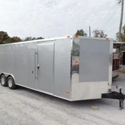 Enclosed Trailer 8.5' X 24' Silver Enclosed Equipment Hauler -Cheap Trailers Store sam 4897 1