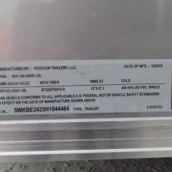 Enclosed Trailer 8.5' X 24' Silver Enclosed Equipment Hauler -Cheap Trailers Store sam 4900 1