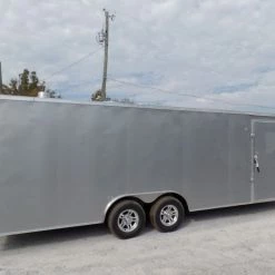 Enclosed Trailer 8.5' X 24' Silver Enclosed Equipment Hauler -Cheap Trailers Store sam 4905 1