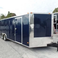 Enclosed Trailer 8.5' X 24' Indigo Blue Equipment Hauler -Cheap Trailers Store sam 4907 1 1