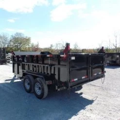 Hydraulic Dump Trailer 7x14 Landscape Equipment 3 FT Sides -Cheap Trailers Store sam 5137 1 1