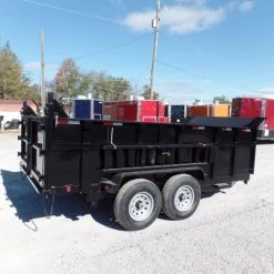 Hydraulic Dump Trailer 7x14 Landscape Equipment 3 FT Sides -Cheap Trailers Store sam 5140 1