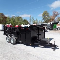 Hydraulic Dump Trailer 7x14 Landscape Equipment 3 FT Sides -Cheap Trailers Store sam 5142 1