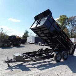 Hydraulic Dump Trailer 7x14 Landscape Equipment 3 FT Sides -Cheap Trailers Store sam 5145 1