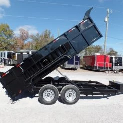 Hydraulic Dump Trailer 7x14 Landscape Equipment 3 FT Sides -Cheap Trailers Store sam 5152 1