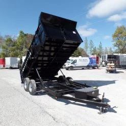 Hydraulic Dump Trailer 7x14 Landscape Equipment 3 FT Sides -Cheap Trailers Store sam 5155 1