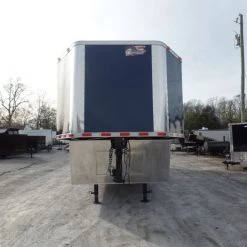 Enclosed Trailer 8.5' X 36' Indigo Blue Gooseneck Motorcycle Hauler