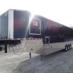 Enclosed Trailer 8.5' X 36' Indigo Blue Gooseneck Motorcycle Hauler -Cheap Trailers Store sam 5697 1