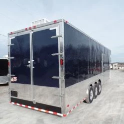 Enclosed Trailer 8.5' X 36' Indigo Blue Gooseneck Motorcycle Hauler -Cheap Trailers Store sam 5704 1