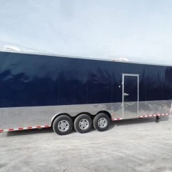 Enclosed Trailer 8.5' X 36' Indigo Blue Gooseneck Motorcycle Hauler -Cheap Trailers Store sam 5705 1
