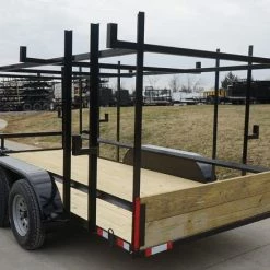 6.4x16 Straight Deck Tandem Utility Trailer 4.5ft Ladder Racks -Cheap Trailers Store trailer 5.4 1
