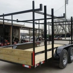 6.4x16 Straight Deck Tandem Utility Trailer 4.5ft Ladder Racks -Cheap Trailers Store trailer 5.5 1