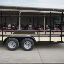 6.4x16 Straight Deck Tandem Utility Trailer 4.5ft Ladder Racks -Cheap Trailers Store trailer 5.7 1