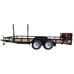 Utility Trailer 6.4x16 Dove Tail Double Axle Includes Gate and Trimmer Racks -Cheap Trailers Store untitled 8 1 2