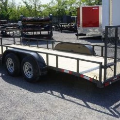 6.4x20 Grey Powder Coated Dovetail Utility Trailer -Cheap Trailers Store untitled grey.4 1