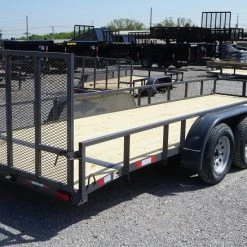 6.4x20 Grey Powder Coated Dovetail Utility Trailer -Cheap Trailers Store untitled grey.6 1