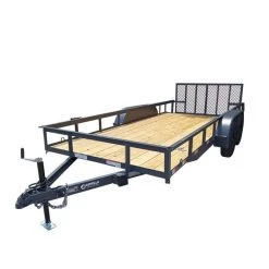 6.4x16 Utility Trailer Dovetail (2) 3500lb Axles with Gate